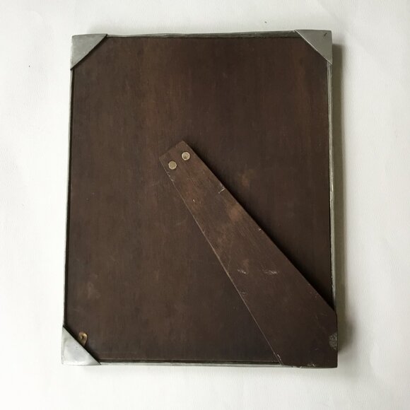 De Campos De Quevedo Portugal Pewter Wooden Photo Picture Art Frame - Picture 5 of 13